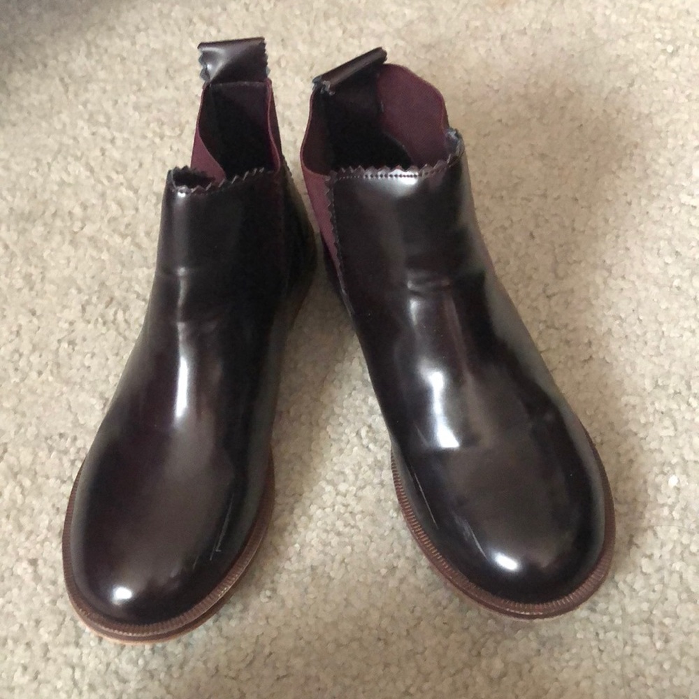 Zara short boots burgundy brown
